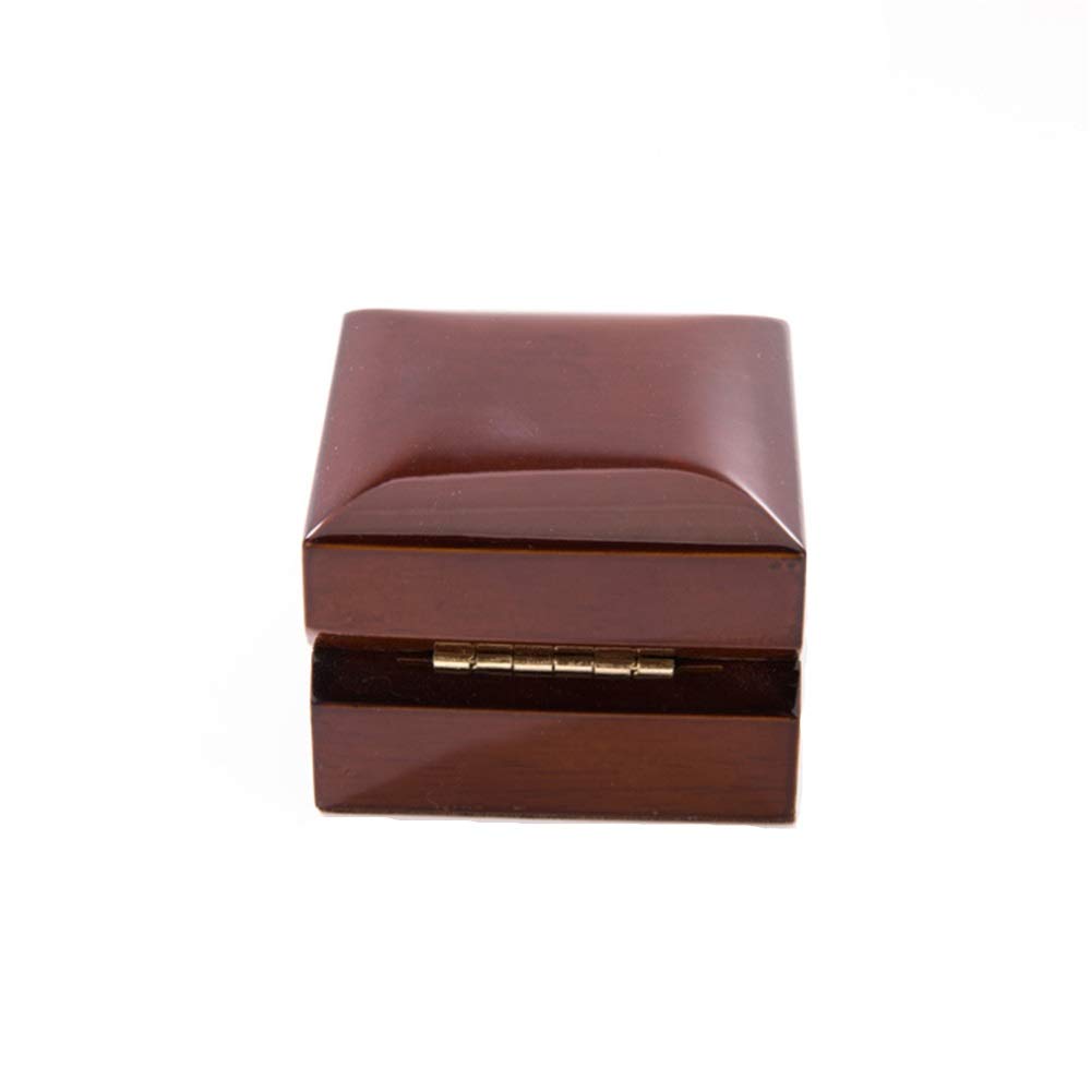 Cajas de Relojes Flip-extremo alto brillo de pintura anillo curvado madera joyería visualización del contador Box para Cumpleaños Navidad