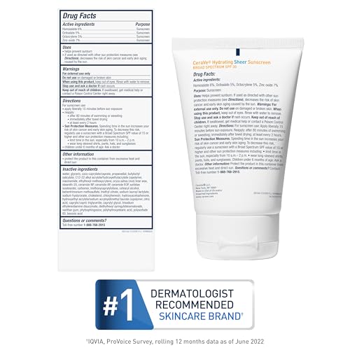 CeraVe Hydrating Sheer Sunscreen SPF 30 with Hyaluronic Acid, 3oz - image 9