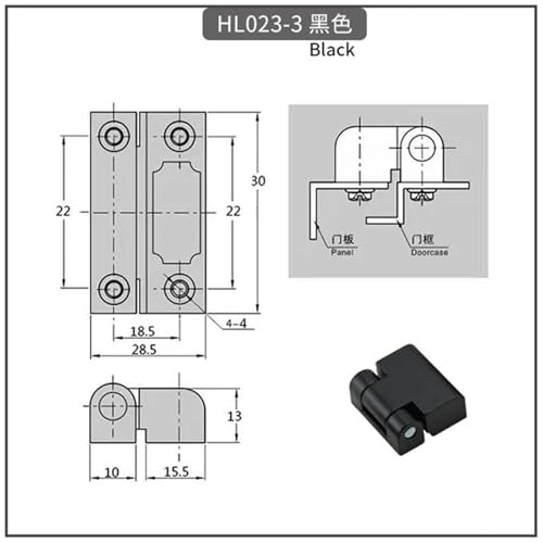 Charnière d'angle rotative robuste pour réparer boîte en tôle noire - 3
