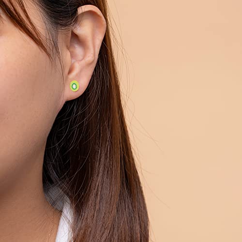 Plastic Earrings, KMEOSCH Plastic Stud Earrings - 6 Pairs of Fun Summer Vibes Earrings for Sensitive Ears (Lemon, Kiwi, Watermelon, Pineapple, Lime and Avocado)3