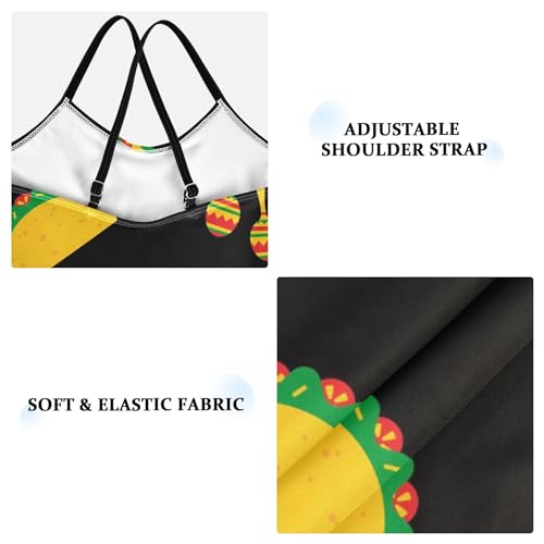 Taco Mexican Food Black Baby Girls' Swimwear Toddler Girl One Piece Swimsuit Bathing Suits Size Size 3T-10Y3