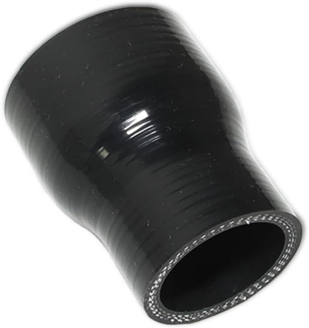 Mangueira de silicone automotiva redutora reta I33T 38–51 mm, 3 lonas, preta – 1 unidade