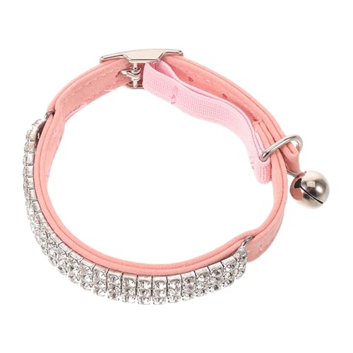 Alipis Collier pour Chat en Velours avec Effet Scintillant et Clochette, Réglable de 20cm à 30cm, Accessoire Élégant pour Événements et Sorties