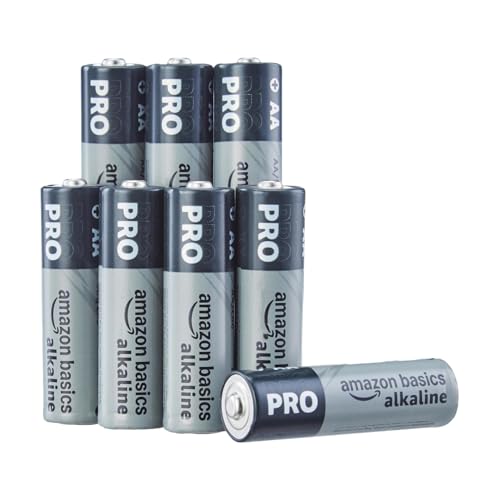 Image of Amazon Basics Pro Series AA Alkaline Battery | Pack of 8 | for High Drain Devices | Toys, Digital Camera, Electric Toothbrush