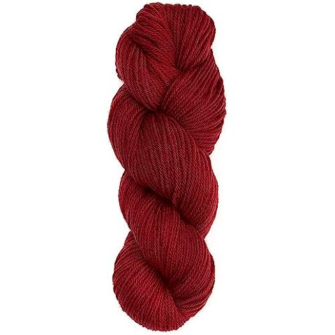 Meriwash - 100% Superwash Merino Wool Yarn 100 Grams Hank DK Weight - Sourced Directly from Peru - Heavenly Soft and Perfect for Knitting and Crocheting (Red) Cover