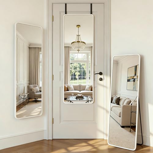 Antok 119x34 cm Wandspiegel Ganzkörperspiegel - Rechteckiger Spiegel Hängespiegel mit HD Glas und...