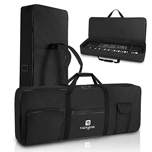 61 Key Keyboard Case, Electric Keyboard Piano Gig Bag Portable 40"X16"X6" Waterproof Durable Padded Keyboard Case Bag For 61 Key By Vangoa #TOP6
