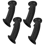 ARTSEWPLY 4 Mangos de Plástico para Bastón de Senderismo y Esquí Empuñadura Ergonómica Negra para Tubo de 20 MM Accesorio Reemplazable para Trekking y Actividades al Aire Libre