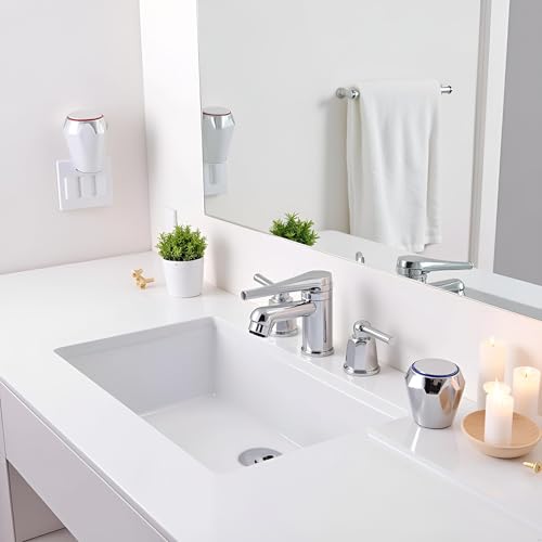 ZGLUZP Ersatz-Wasserhahngriffe, Chrom, Messing, moderner Stil, 5 cm, Heiß- und Kaltanzeige, einfache Installation, 2 Stück