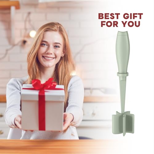 Image of PGYARD Meat Chopper Hamburger Grinder, Kitchen Smasher for Ground Beef | Heat Resistant, 5 Blade, Burger Grinder Nylon Potato Mix Tool, Meat & Poultry Tenderizers, Dishwasher Safe, Green