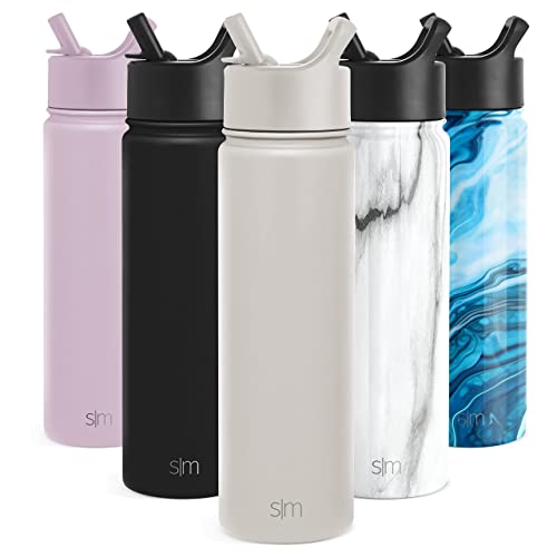 Simple Modern Water Bottle with Straw, Almond Birch, 532 ml