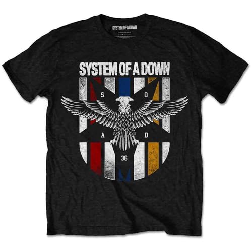 Image of System Of A Down Men's Eagle Colours T-Shirt, Black, Medium