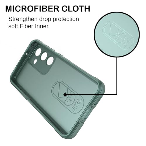 Image of amazon basics Mobile Cover for Samsung Galaxy S23 FE 5G | Full Camera Protection | Liquid Silicon Case | Flexible Bumper Case for Samsung Galaxy S23 FE 5G (Green)