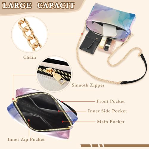 Sac à bandoulière en cuir synthétique marbre femme mode chic