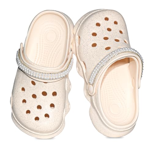 Image of Toddler Clogs for Girls Lightweight Kid Garden Clogs Breathable Slip-on Slides Sandals Slippers Children's Beach Water Shoes (zzGlt mi, 25)