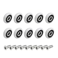 YUANQIAN Ersatz-Rollen/Laufrollen/Räder für Duschkabinentür, 10 Stück (25mm)
