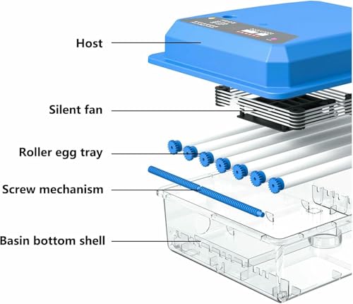 Incubadora digital de huevos totalmente automática con pantalla LED para incubar pollos, codornices, palomas y otros pájaros