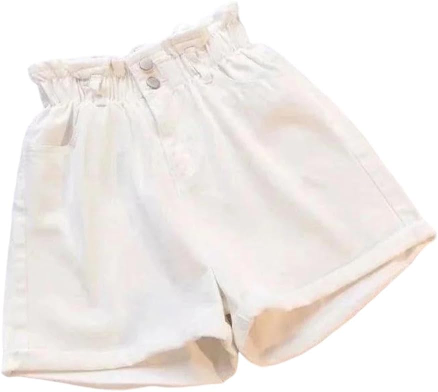Women's Summer Elastic Waist Loose Casual Denim Shorts