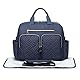 KONO Baby Wickeltasche Weekender Travel Windel Tote für Mama und Papa Convertible Messenger mit isolierten Taschen (große Tasche mit Wickelauflage Marineblau)