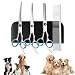 4 Stück Hundeschere Gebogen,Hunde Schere,Hundescheren Set,Mit 1 Geraden Schere,1 Gebogene Schere,1 Fellpflegekamm,für Fellpflege Hund Katze Haustier,für Ganzkörper,Gesicht,Nase,und Ohr