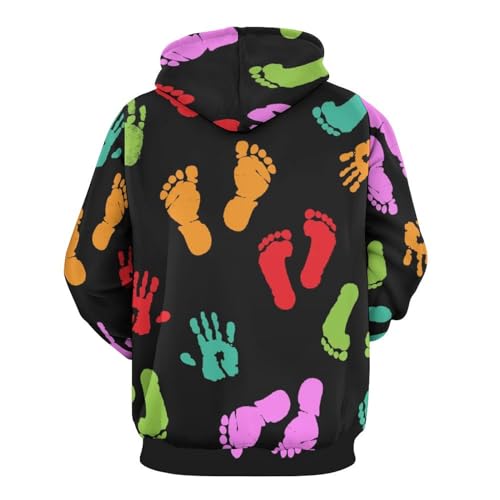 Sweatshirt Pull UMENG Avec Imprimé Empreinte De Couleur En S