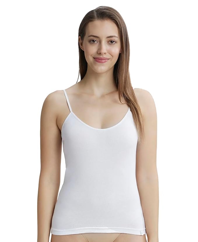Milan Collections Women's Super Combed Cotton Rib Regular Fit Camisole with Adjustable Straps and StayFresh Treatment Jockey 1487-picture-33