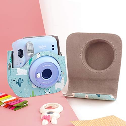 Protective & Portable Case Compatible with Fujifilm Instax Mini 11 Instant Camera with Accessory Pocket and Adjustable Strap. (alpaca)