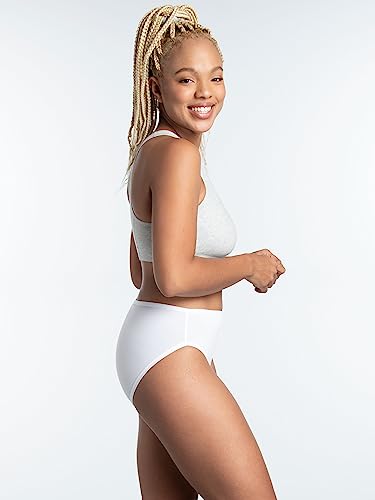 Image of Fruit of the Loom Women's 6 Pack Microfiber Hi-Cut Panties (Colors and Prints May Vary)