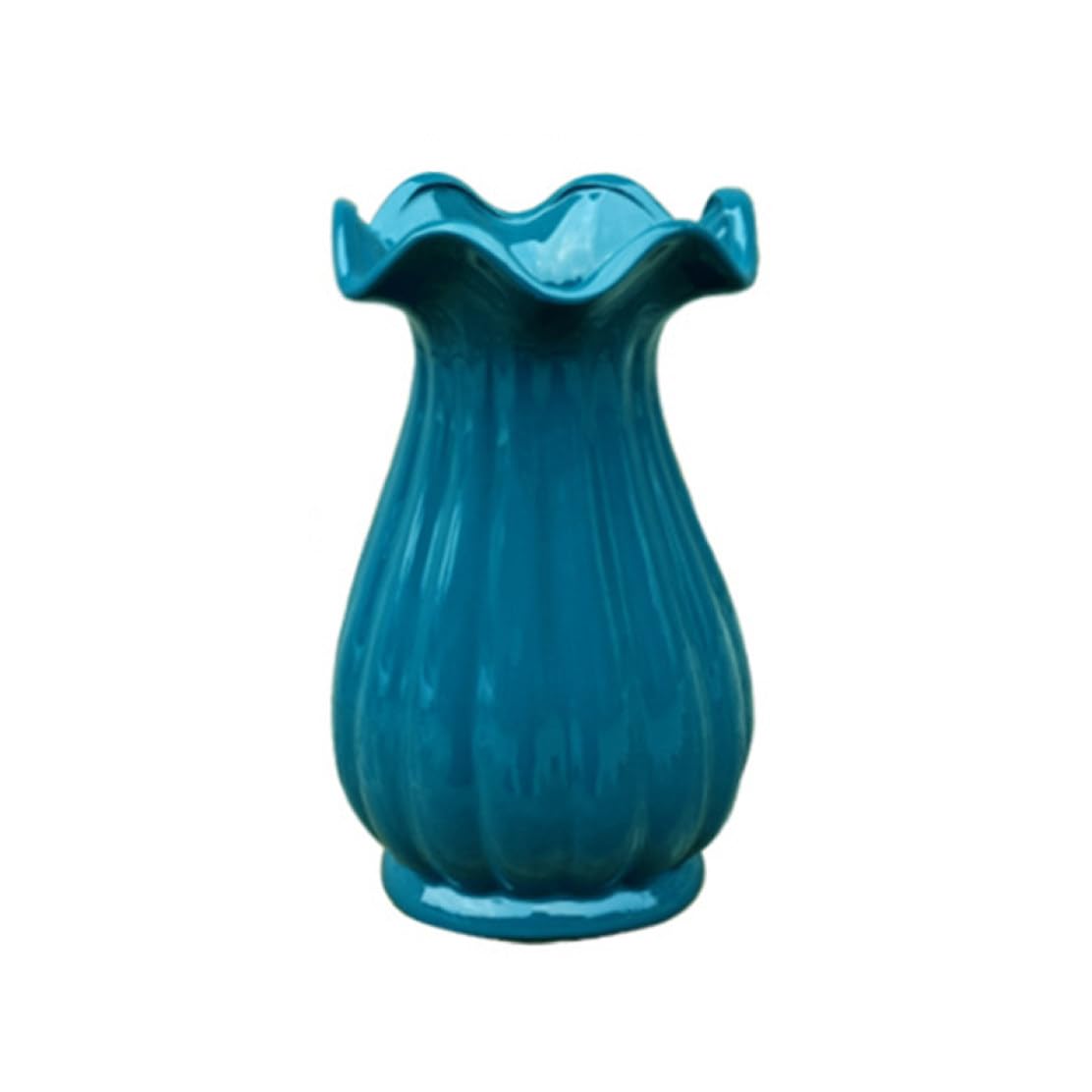 青緑色 陶器 花瓶 約25cm 青緑色 陶器 花瓶 約25cm 青緑色 陶器 花瓶 約25cm