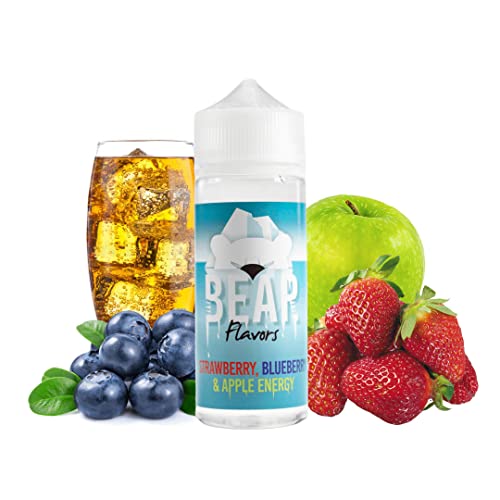 BEAR Flavors - Strawberry Blueberry Apple Energy | 100ML | Sans Nicotine NI TABAC | 70VG/30PG | E-Liquide pour Cigarettes Electroniques | E Vaper Liquids | E Cigarette | E Shisha