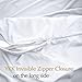 Aricove Weighted Blanket Cover 60”x80”, Full Size, Duvet Cover for Weighted Blanket, Silky Soft Bamboo Viscose, Machine Washable, Brilliant White