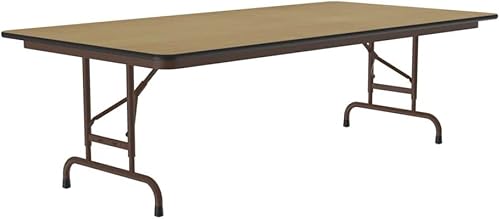 Miniatura 148 de Correll - Mesa plegable de altura ajustable y resistente, parte superior laminada de alta presión, fabricada en Estados Unidos, delantal de acero