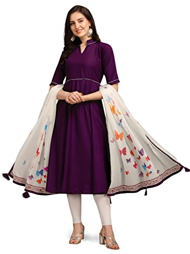 Image of EthnicJunction Women Rayon Regular Anarkali Kurta With Digital Print Anarkali Suit
