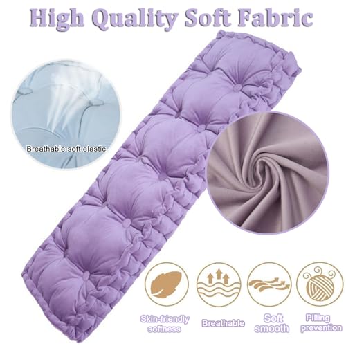 Coussin de banc intérieur extérieur 200x50 cm meuble de jardin jaune