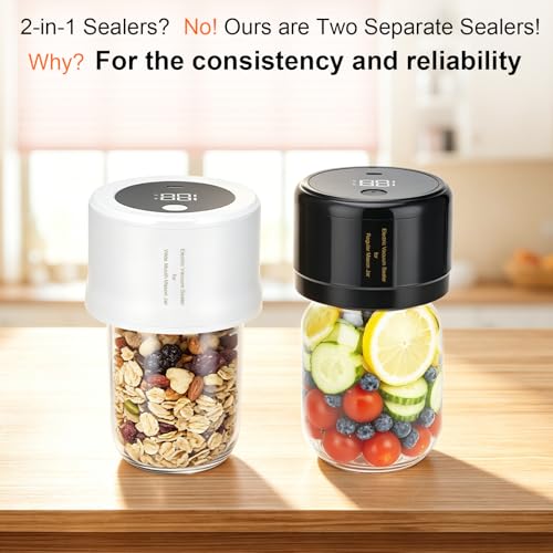 Reespring Mason Jar Vacuum Sealer Kit - 2 Separate Vacuum Sealers for Wide Mouth Mason Jar and Regular Mouth Mason Jars Respectively- Also comes with 20 Canning Lids for Mason Jars by Reespring - Used condition - Image 2