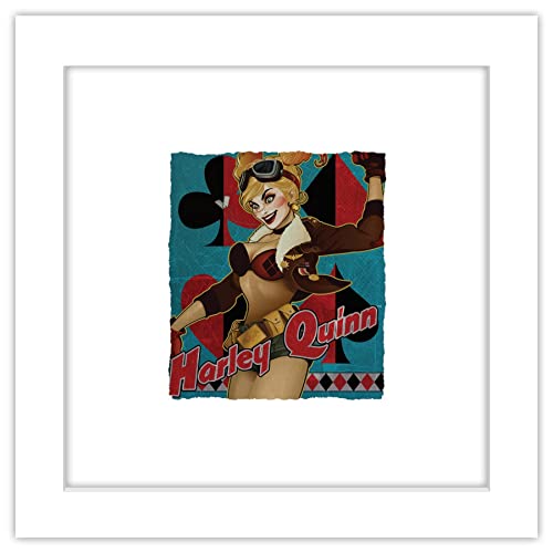 Affiche DC Comics Harley Quinn Gallery Pops : cadre blanc 30x30 cm