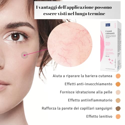 TIS Crema Lenitiva Antirossore, Cute soggetta a Eritemi, Couperose Rosacea Rossore, Pelle Irritata, Macchie Rosse, Eccesso di Sebo, Fragilità Capillare, FPS 10 - Vitamins E, B3, Allantoin - 50ml - 4