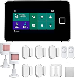 icyber WiFi Home Security Alarm System, DIY Wireless Burglar Alarm System Kit, 4.3 inch Touch Screen Panel, APP Remote Control, Compatible with Alexa and Google Assistant (NO Monthly Fees)