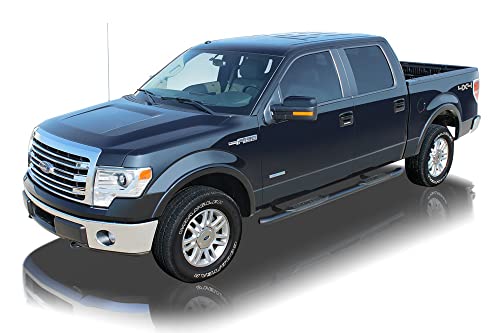 Raptor Series Nerf Bars Side Steps 4In Oval Black Curved For 07-18 Silverado/Sierra 1500/2500/3500 Crew Cab #TOP2