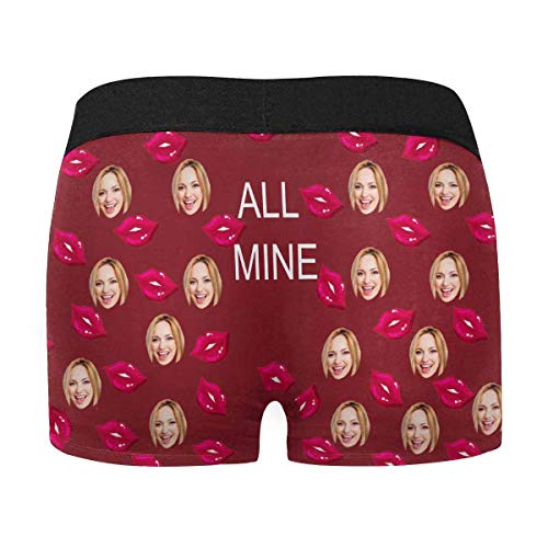 INTERESTPRINT Boxer Briefs Men's Underwear Funny Chili Red Pepper on Black and White Stripes (XS-3XL)4