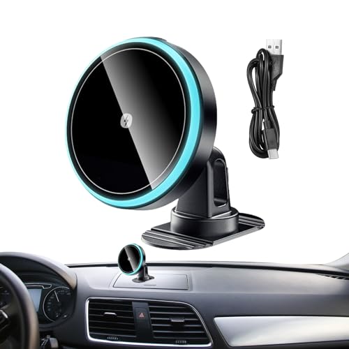 Soporte de teléfono para vehículos con cargador inalámbrico magnético para sedán y camión