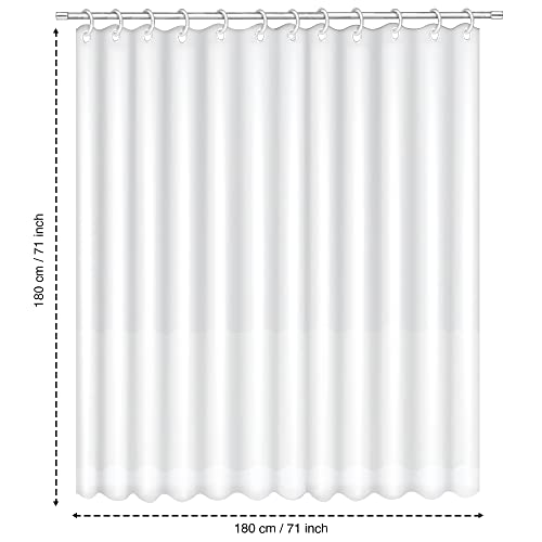 Rideau de douche anti-moisissure en polyester blanc pour éviter les taches - 6