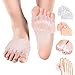 Separatore per Dita in Gel a 5 Fori e Separatore per Dita del Cuscino Metatarsale a 3 Fori, Ottimo per Vesciche, Dolore All'avampiede, Piedi Diabetici-2+1 paio