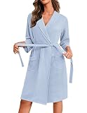 Ekouaer Waffle Knit Kimono Robe