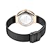 Imagen de BERING 15531-262 Reloj de cuarzo para mujer con caja de acero inoxidable de 31 mm con acabado en oro rosa y esfera negra