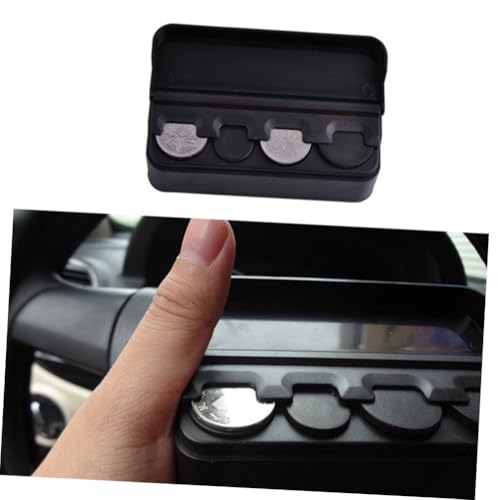 Caja organizadora para monedas de auto 2pcs negra miniatura 3