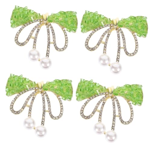 Brooche Nœud Vert en Strass : Un Cadeau Idéal pour Femme Original