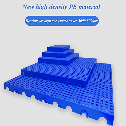 Pallet for Goods Moisture-Proof, Interlocking Modular Flooring Tile, Shelves Platform - 2200lb Capacity, Used in Warehouses, Storage Rooms, Garage (Color : Blue, Size : 100x60x5cm)