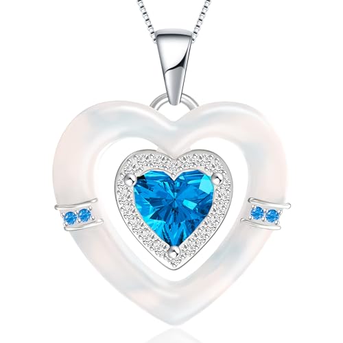 Collier en argent sterling avec pierre de naissance cadeau anniversaire parfait pour maman