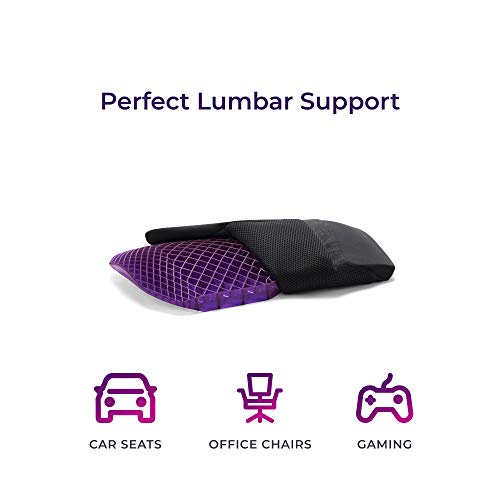 Purple Back Cushion | Pressure Reducing Grid Designed For Ultimate Comfort | Designed For Chairs, Gaming, And Travel | Made In The Usa #TOP1